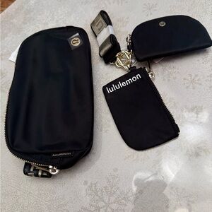 lululemon athletica Black Belt Bag and Wristler Set